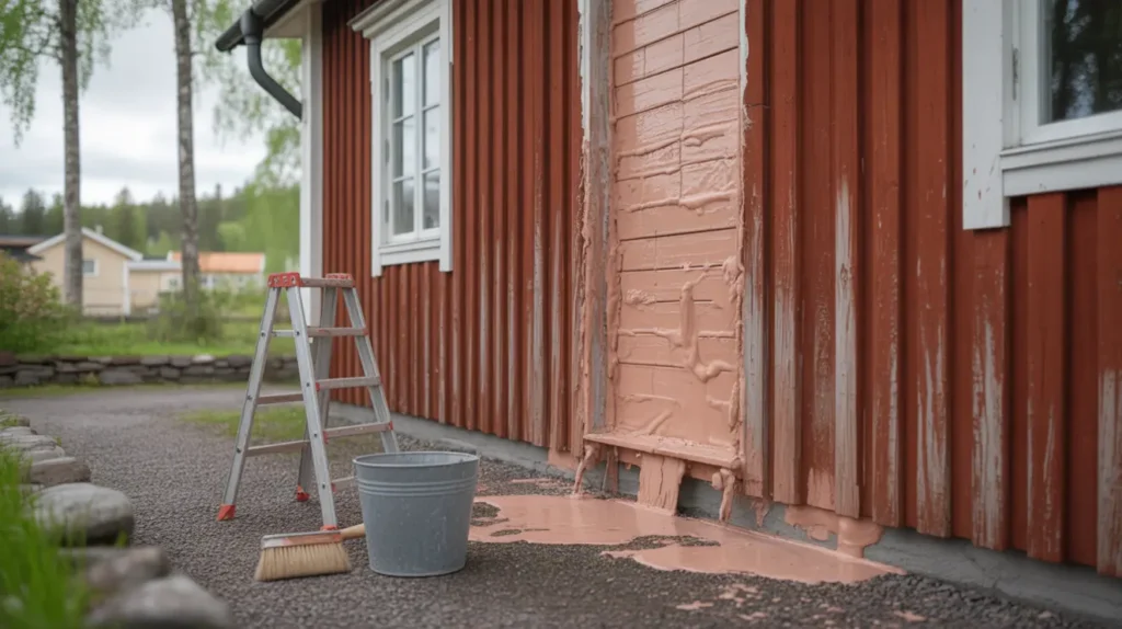 maj r b sta tiden att m la tr fasad tv tt skrapning och r tt v der f r ett h llbart resultat